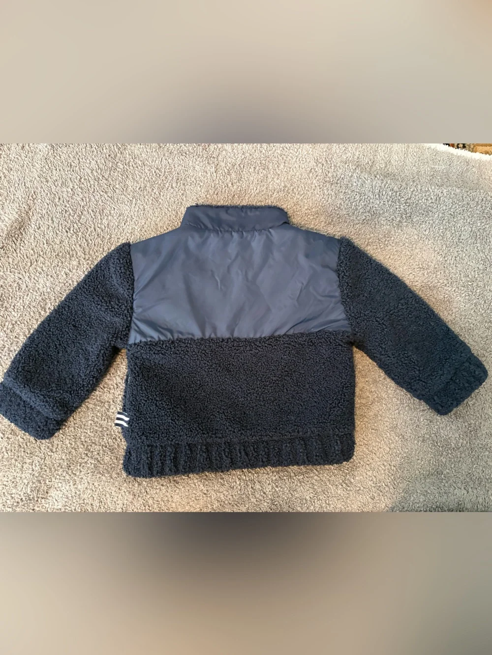 NWT Splendid Baby Boys Racing Stripe Sherpa Jacket Navy 3-6M